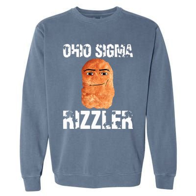 Ohio Sigma Rizzler Meme Rizz Internet Memes Funny Memes Genz Garment-Dyed Sweatshirt