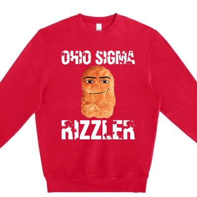 Ohio Sigma Rizzler Meme Rizz Internet Memes Funny Memes Genz Premium Crewneck Sweatshirt