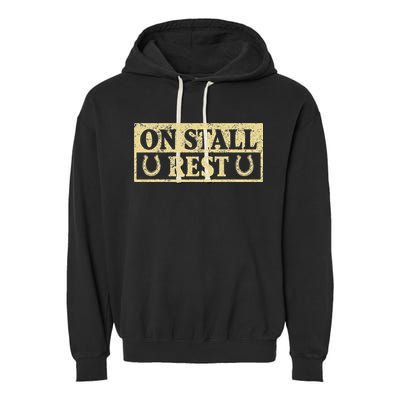 On Stall Rest Horse Garment-Dyed Fleece Hoodie