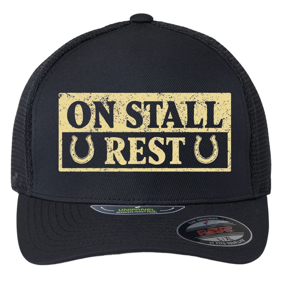 On Stall Rest Horse Flexfit Unipanel Trucker Cap