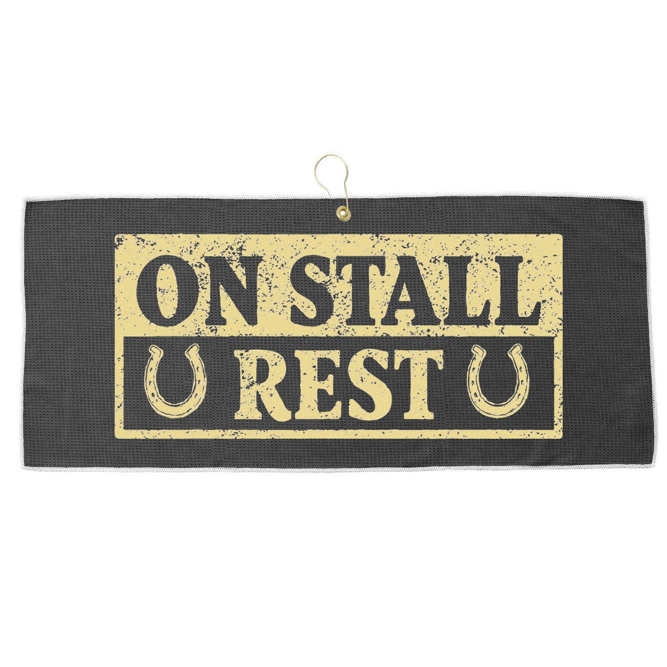 On Stall Rest Horse Large Microfiber Waffle Golf Towel