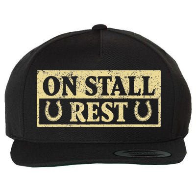 On Stall Rest Horse Wool Snapback Cap