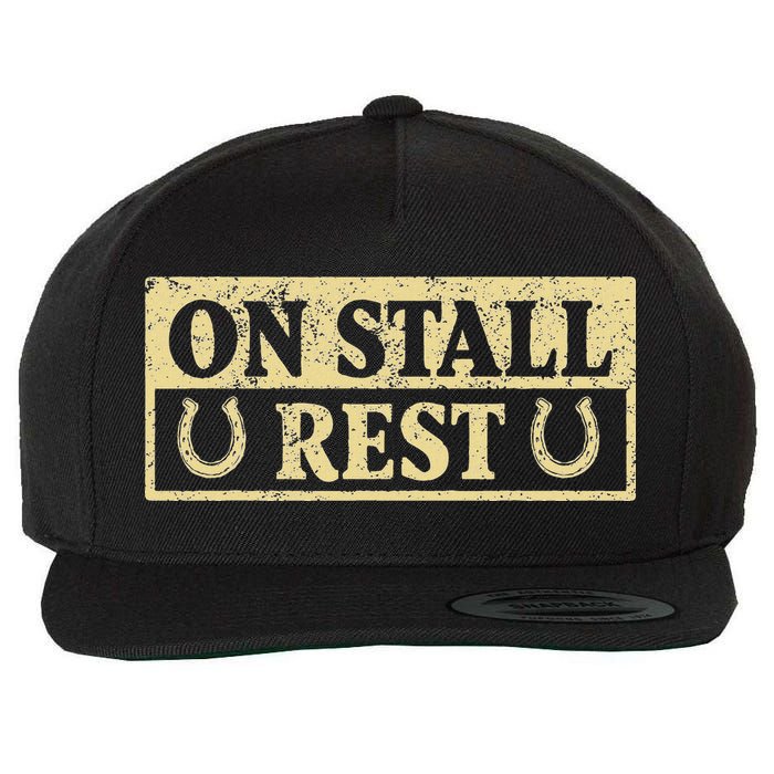 On Stall Rest Horse Wool Snapback Cap