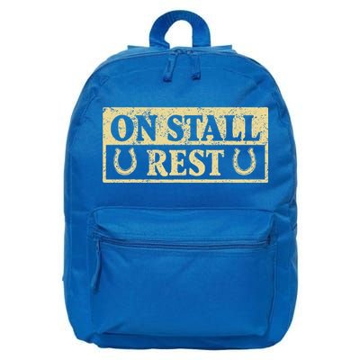 On Stall Rest Horse 16 in Basic Backpack