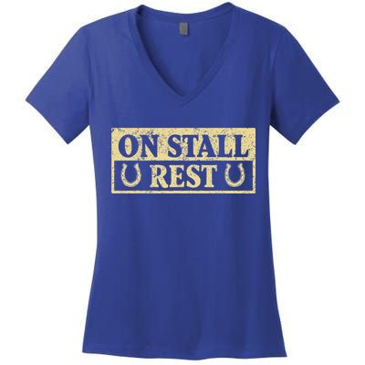 On Stall Rest Horse Women's V-Neck T-Shirt