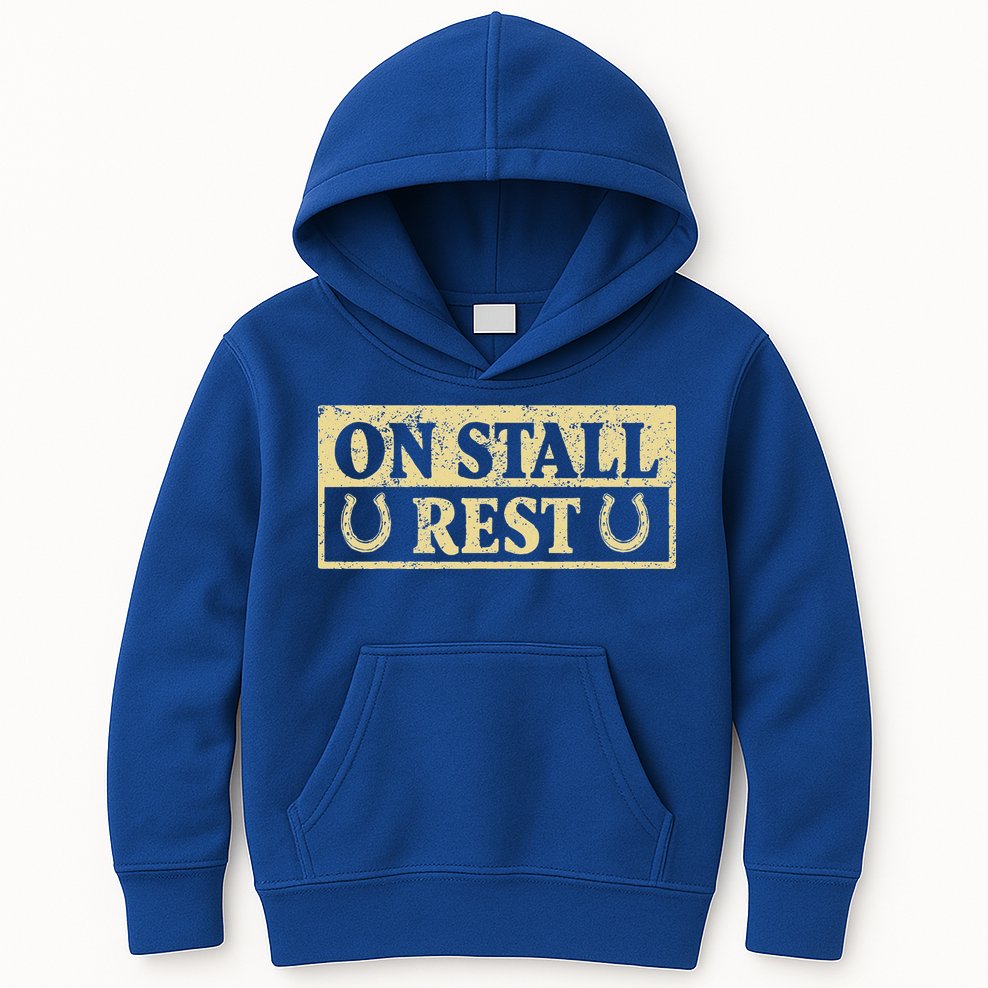 On Stall Rest Horse Kids Hoodie