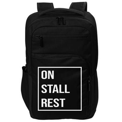 On Stall Rest Quote With Square Frame Shopping Team Impact Tech Backpack