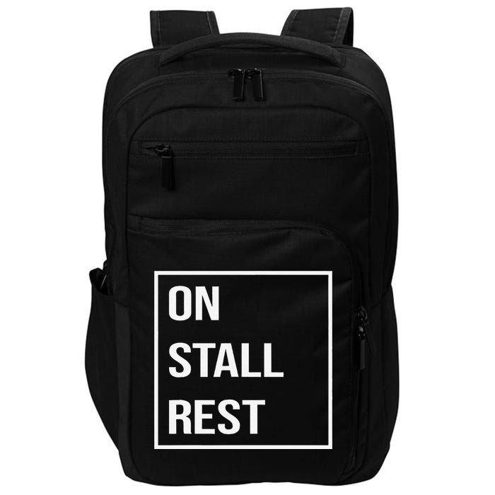On Stall Rest Quote With Square Frame Shopping Team Impact Tech Backpack