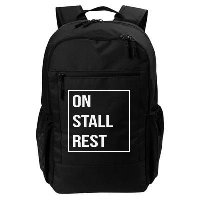 On Stall Rest Quote With Square Frame Shopping Team Backpack