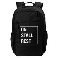 On Stall Rest Quote With Square Frame Shopping Team Backpack