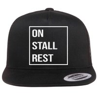 On Stall Rest Quote With Square Frame Shopping Team Flat Bill Trucker Hat
