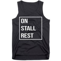 On Stall Rest Quote With Square Frame Shopping Team Tank Top