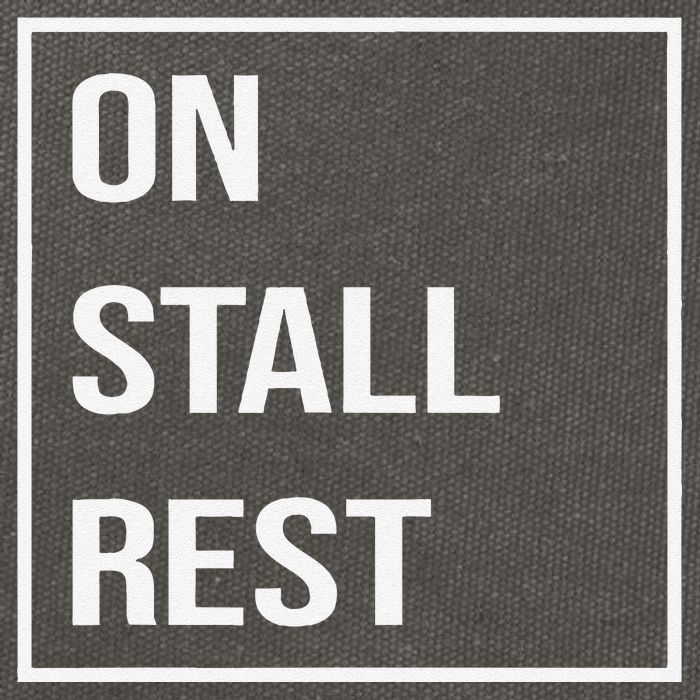 On Stall Rest Quote With Square Frame Shopping Team Cotton Canvas Backpack