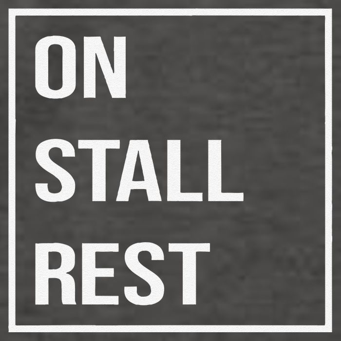 On Stall Rest Quote With Square Frame Shopping Team Vector Backpack