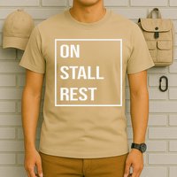 On Stall Rest Quote With Square Frame Shopping Team T-Shirt