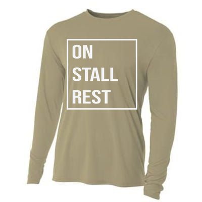 On Stall Rest Quote With Square Frame Shopping Team Cooling Performance Long Sleeve Crew