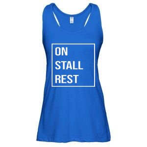 On Stall Rest Quote With Square Frame Shopping Team Ladies Essential Flowy Tank