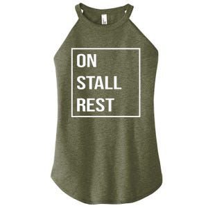 On Stall Rest Quote With Square Frame Shopping Team Women's Perfect Tri Rocker Tank