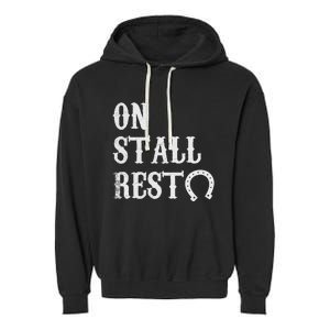 On Stall Rest Horse Garment-Dyed Fleece Hoodie