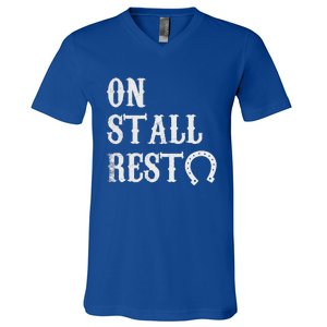 On Stall Rest Horse V-Neck T-Shirt