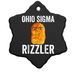 Ohio Sigma Rizzler Funny Meme Chicken Nugget Ceramic Star Ornament