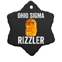 Ohio Sigma Rizzler Funny Meme Chicken Nugget Ceramic Star Ornament