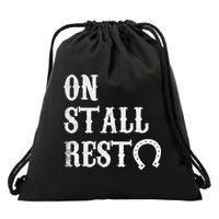On Stall Rest Horse Drawstring Bag