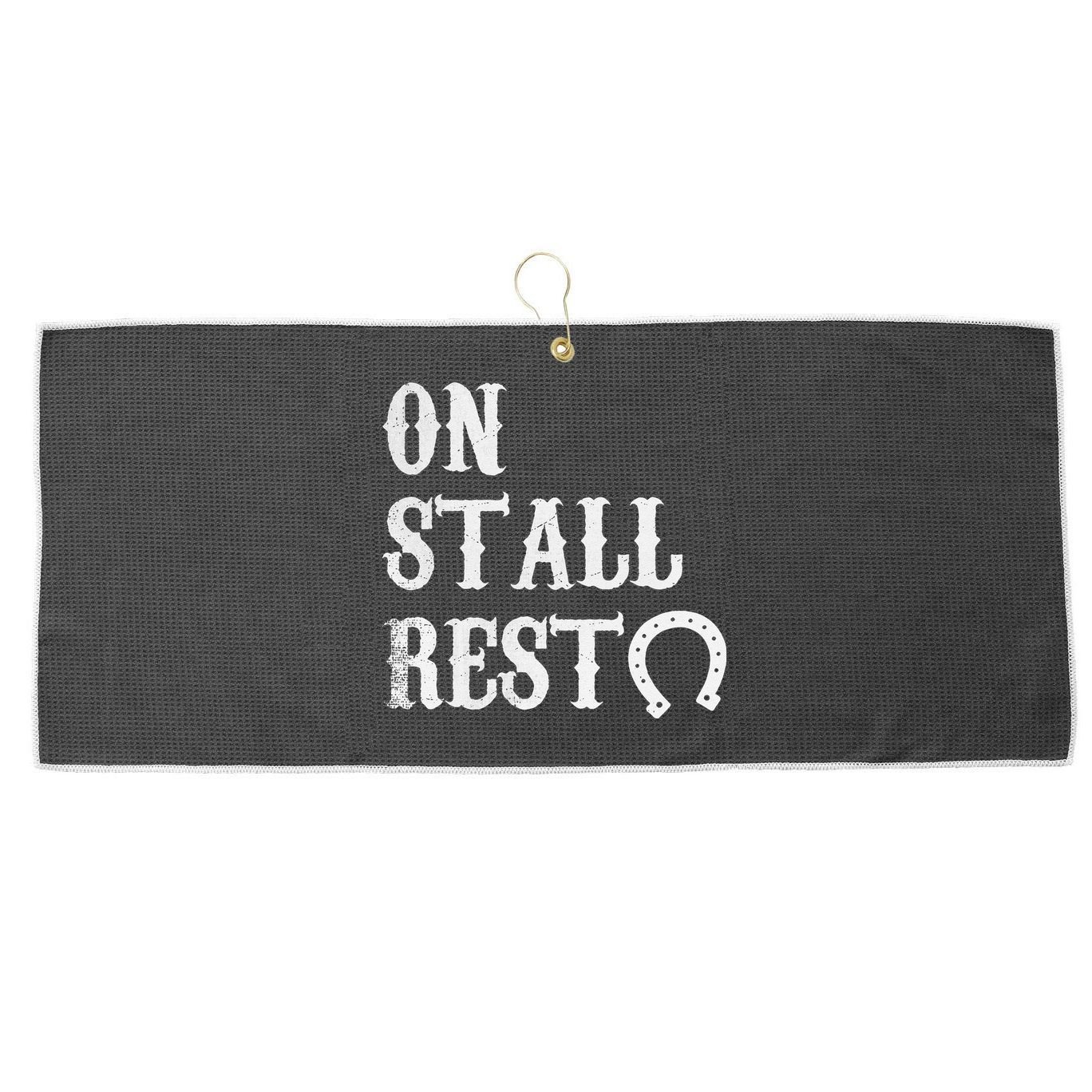 On Stall Rest Horse Large Microfiber Waffle Golf Towel