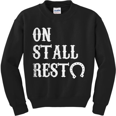 On Stall Rest Horse Kids Sweatshirt