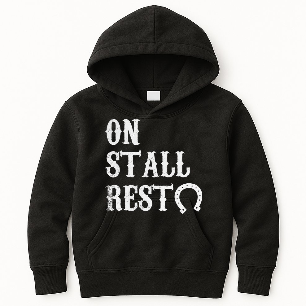 On Stall Rest Horse Kids Hoodie
