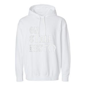 On Stall Rest Horse Garment-Dyed Fleece Hoodie