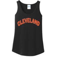 Ohio State Retro Vintage Distressed Cleveland Ladies Essential Tank