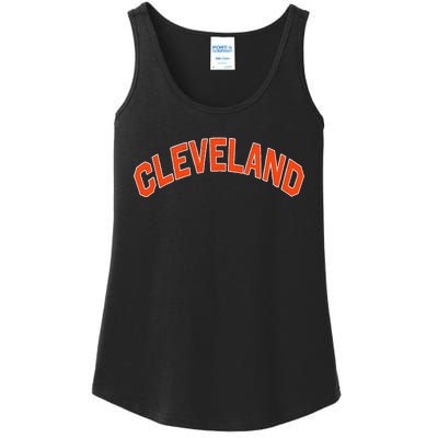 Ohio State Retro Vintage Distressed Cleveland Ladies Essential Tank