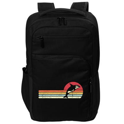 Orca Shirt. Retro Style Killer Whale Impact Tech Backpack