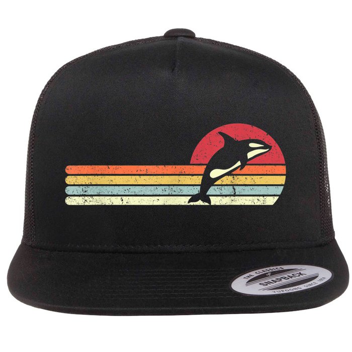 Orca Shirt. Retro Style Killer Whale Flatbill Hat