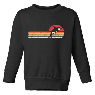 Orca Shirt. Retro Style Killer Whale Toddler Sweatshirt