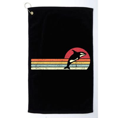 Orca Shirt. Retro Style Killer Whale Golf Towel