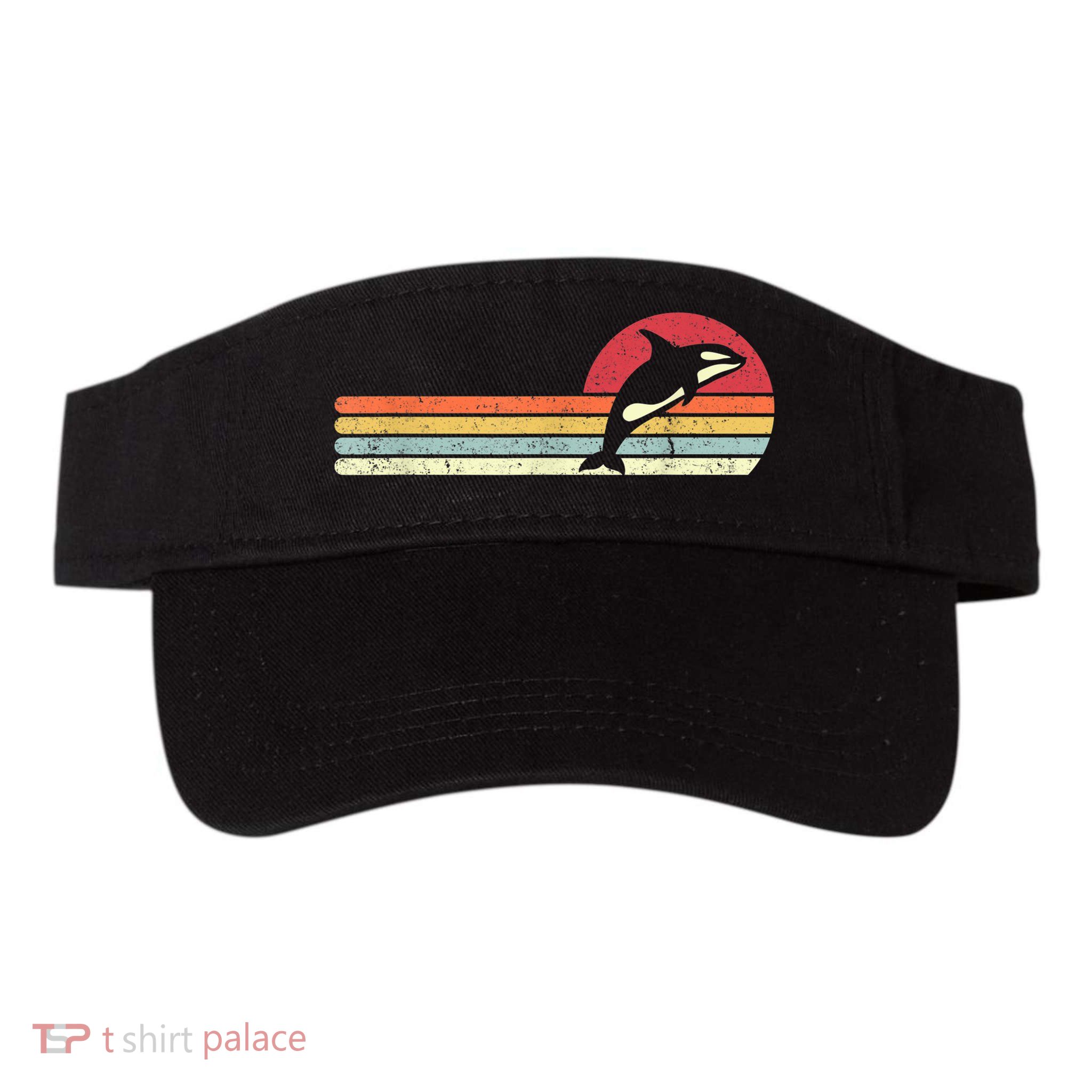 Orca Shirt. Retro Style Killer Whale Visor