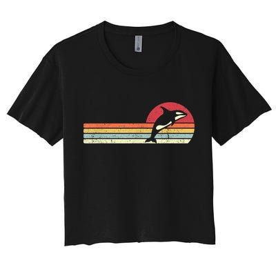 Orca Shirt. Retro Style Killer Whale Crop Top
