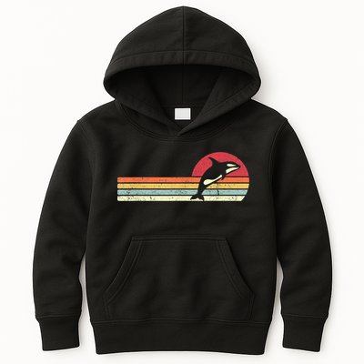 Orca Shirt. Retro Style Killer Whale Kids Hoodie