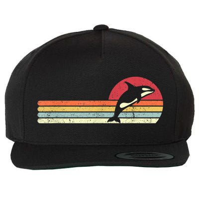 Orca Shirt. Retro Style Killer Whale Wool Snapback Cap