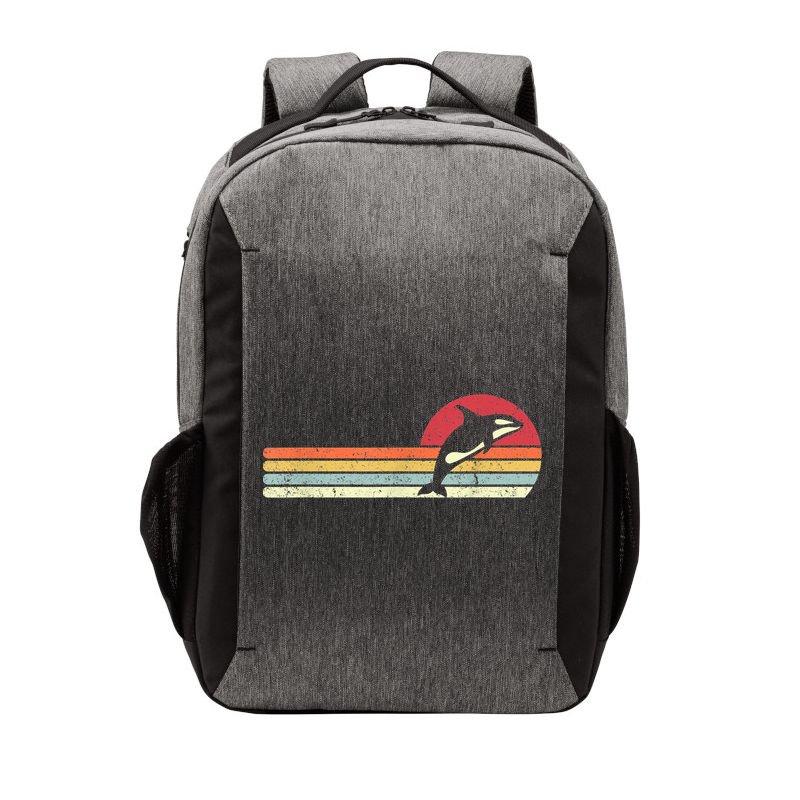 Orca Shirt. Retro Style Killer Whale Vector Backpack