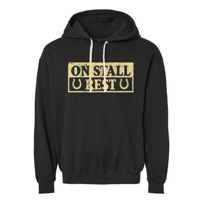 On Stall Rest Horse Garment-Dyed Fleece Hoodie