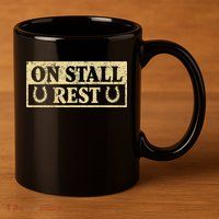 On Stall Rest Horse 11oz C Handle Ceramic Mug