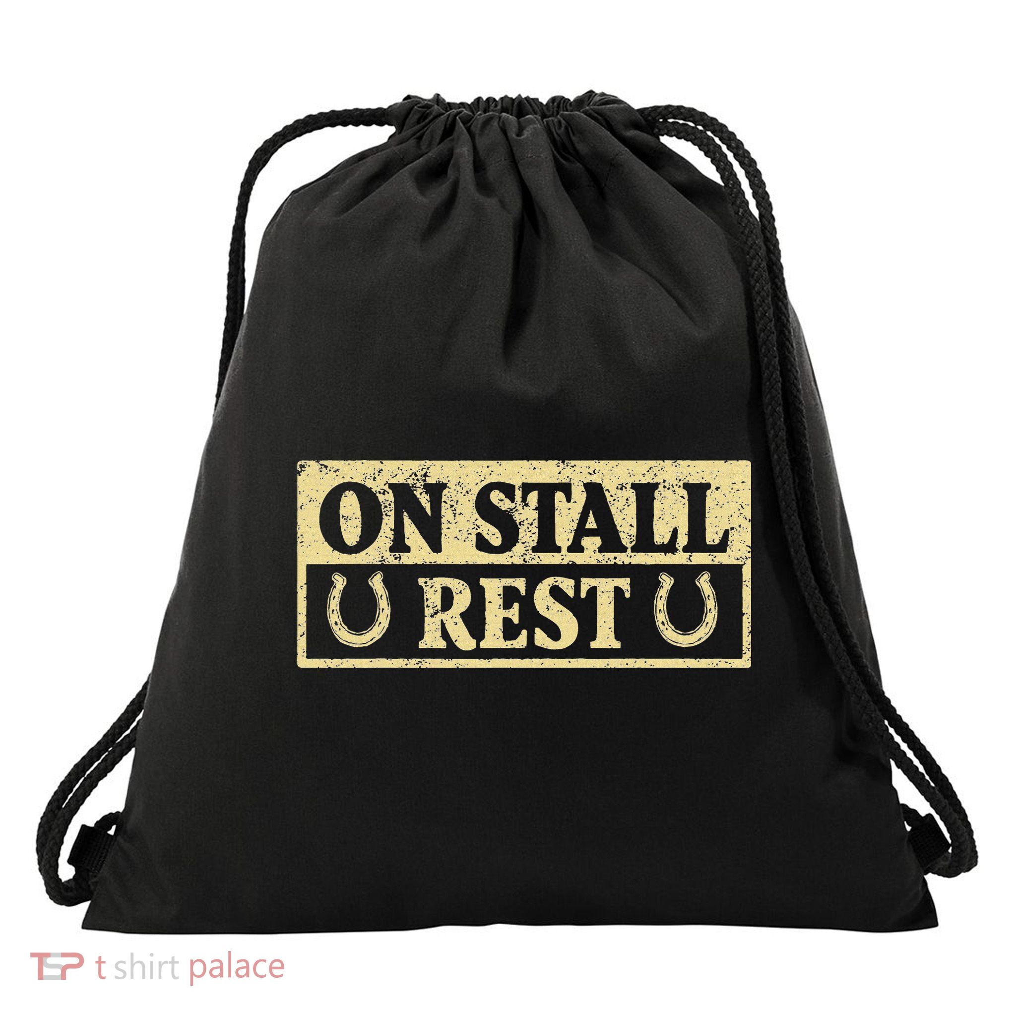 On Stall Rest Horse Drawstring Bag