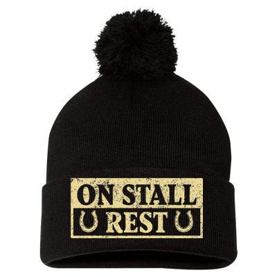 On Stall Rest Horse Pom Pom 12in Knit Beanie