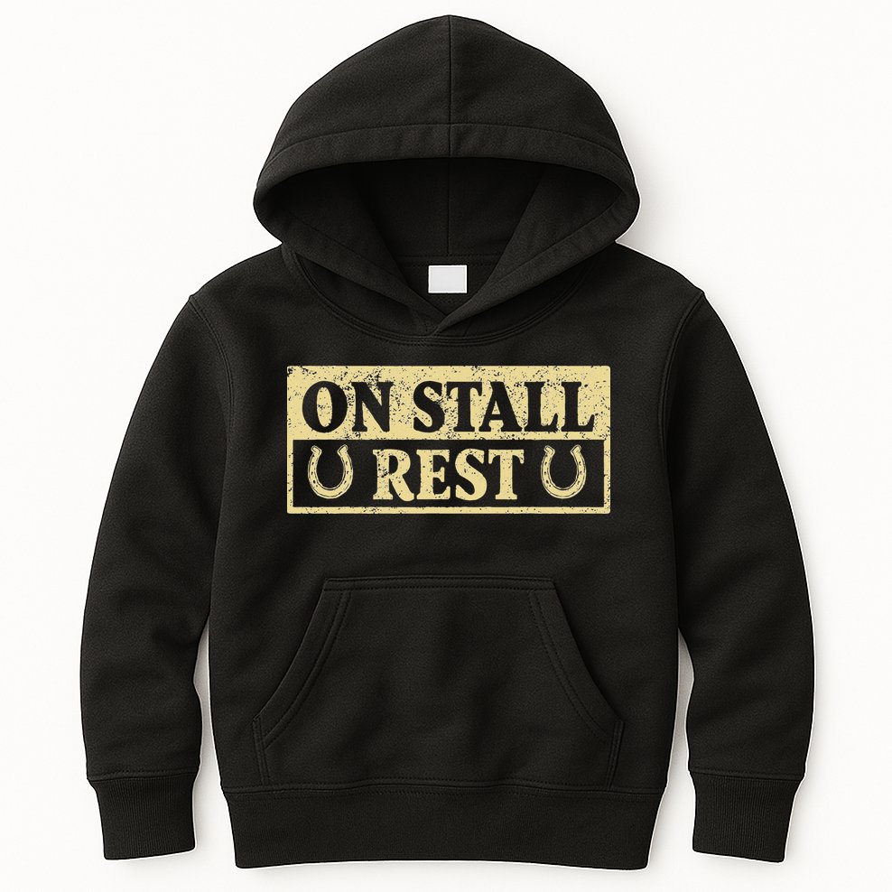 On Stall Rest Horse Kids Hoodie