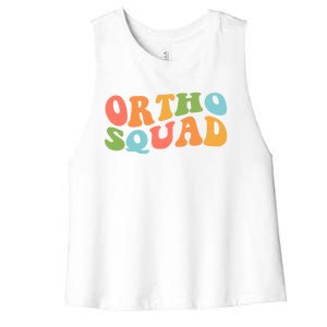 Ortho Squad Retro Orthopedics Doctor Nurse Assistant Medical Gift Women's Racerback Cropped Tank