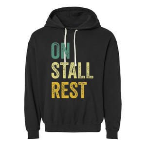 On Stall Rest Horse Garment-Dyed Fleece Hoodie