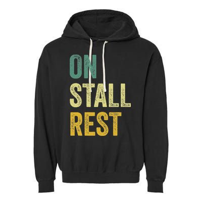 On Stall Rest Horse Garment-Dyed Fleece Hoodie